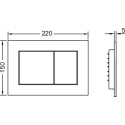 Комплект TECE Now V04 К400407.WC1 кнопка черная матовая