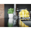 Комплект  Мойка кухонная Alveus Luno 40 + Смеситель STWORKI by Damixa Stworki HSTW07000 для кухонной мойки, никель