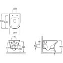 Комплект  Система инсталляции для унитазов Geberit Duofix Delta 458.124.21.1 3 в 1 с кнопкой смыва + Чаша для унитаза подвесного Jacob Delafon Vox EDM