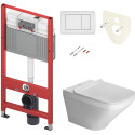 Комплект  Унитаз подвесной Duravit DuraStyle 45510900A1 + Система инсталляции для унитазов TECE Base K440322 с кнопкой смыва
