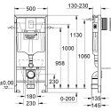 Комплект  Унитаз подвесной STWORKI Rotenburg WH52 безободковый + Система инсталляции для унитазов Grohe Rapid SL 38775001 4 в 1 с кнопкой смыва