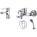 Комплект для ванной D&K DA1360002SET 3 в 1 два смесителя + душевой гарнитур