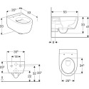 Комплект Инсталляция Geberit Duofix Sigma 12 Plattenbau с кнопкой смыва + Унитаз Geberit iCon Slim безободковый