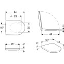Комплект Инсталляция Geberit Duofix Sigma 12 Plattenbau с кнопкой смыва + Унитаз Geberit iCon Slim безободковый