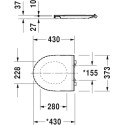 Комплект Унитаз подвесной Duravit DuraStyle 45620900A1 безободковый + Система инсталляции для унитазов AlcaPlast Sadromodul AM101/1120-001 с кнопкой и шумоизоляцией