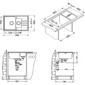 Мойка кухонная Alveus Intermezzo Granital 70 concrete