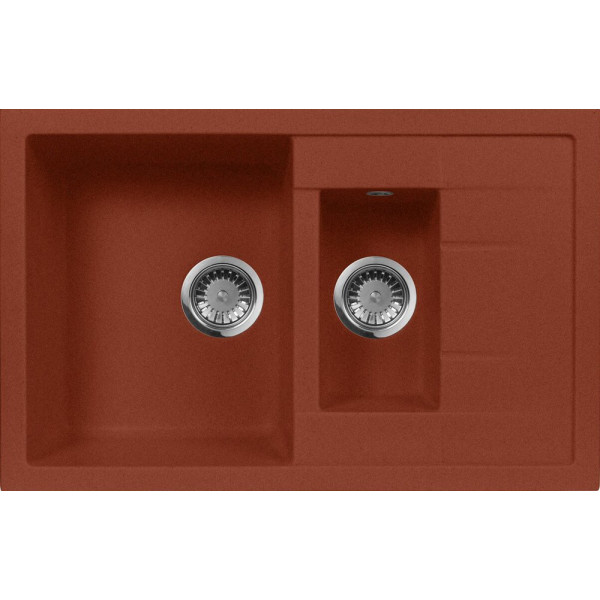 Мойка кухонная AquaGranitEx M-21k красный марс