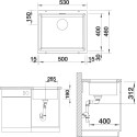 Мойка кухонная Blanco Etagon 500-U серый беж
