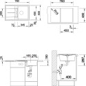 Мойка кухонная Blanco Metra 45 S стиль бетон