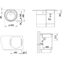 Мойка кухонная Blanco Rondoval 45 темная скала