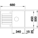Мойка кухонная Blanco ZIA 45 S Compact 524725 белая