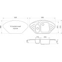 Мойка кухонная DIWO Оренбург GWS-14 белая