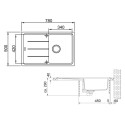 Мойка кухонная Franke Basis BFG 611 бежевый
