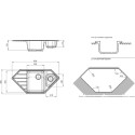 Мойка кухонная GranFest Corner C-950 E графит