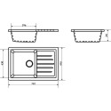 Мойка кухонная Marrbaxx Энди Z016Q004 чёрный
