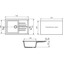 Мойка кухонная Mixline ML-GM19 темно-серый