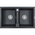 Мойка кухонная Paulmark PM238150-BLM черный металлик