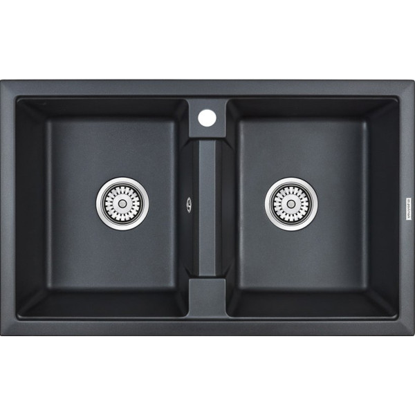 Мойка кухонная Paulmark PM238150-BLM черный металлик
