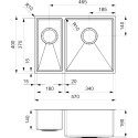 Мойка кухонная Reginox Florida 18x37+34x37 (L) Integrated