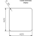 Мойка кухонная Reginox Kansas 40x40 Cuadrat LUX L сталь