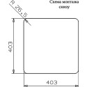 Мойка кухонная Reginox Kansas 40x40 Cuadrat LUX L сталь