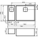 Мойка кухонная Reginox Texas 18x40+50x40 LUX L сталь