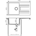 Мойка кухонная Tolero Loft TL-750/823 темно-бежевая
