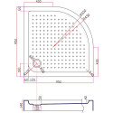 Поддон для душа Cezares Tray R550, радиальный 95, акриловый