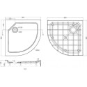 Поддон для душа Cezares Tray SMC R 80x80 см
