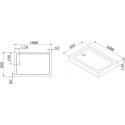 Поддон для душа Cezares Tray прямоугольный 100/80, акриловый