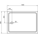 Поддон для душа Cezares Tray прямоугольный 90/140, акриловый