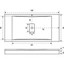 Поддон для душа Good Door Flow 140x70, с ножками и экраном