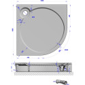 Поддон для душа GuteWetter Deluxe 100x100x16 R терракот