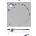 Поддон для душа GuteWetter Deluxe 100x100x4 Q бежевый