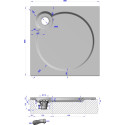 Поддон для душа GuteWetter Deluxe 80x80x2 Q белый