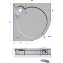Поддон для душа GuteWetter Deluxe 90x90x16 R черный