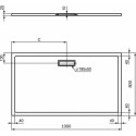 Поддон для душа Ideal Standard Ultra Flat New 100x80 прямоугольный с сифоном