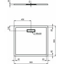 Поддон для душа Ideal Standard Ultra Flat New 90x80 прямоугольный с сифоном