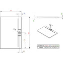 Поддон для душа Radaway Giaros D90x120