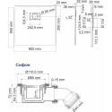 Поддон для душа Wasserkraft Main 41T03 90x90 см