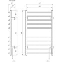 Полотенцесушитель электрический Domoterm Аврора DMT 109-10 86x50, R, хром