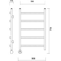 Полотенцесушитель электрический Domoterm Калипсо П5 50x70, античная бронза, L