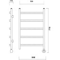 Полотенцесушитель электрический Domoterm Калипсо П5 50x70, античная бронза, R