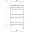 Полотенцесушитель электрический Domoterm Калипсо П9 50x70, античная бронза, R