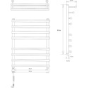 Полотенцесушитель электрический EWRIKA Медея Pr 80х50 L, золото