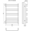 Полотенцесушитель электрический Lemark Luna П10 50x80