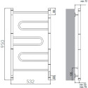 Полотенцесушитель электрический Terminus Твист П5 500x950