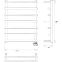 Полотенцесушитель электрический Двин Q Primo Electro 80/50 1"-3/4"-1/2" хром