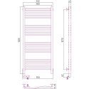 Полотенцесушитель электрический Сунержа Флюид 2.0 120x50 R