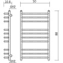 Полотенцесушитель водяной Domoterm Лаура П10 50x80, античная бронза